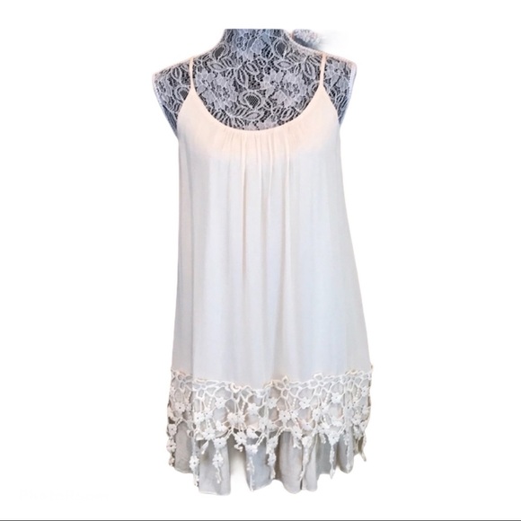 Entro Crochet Lace Spaghetti Strap Slip Dress - Picture 2 of 7